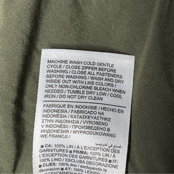 Athleta Voyager Linen Shorts Plus Size 22 Olive Green Easy Care Lightweight NEW - Picture 12 of 14